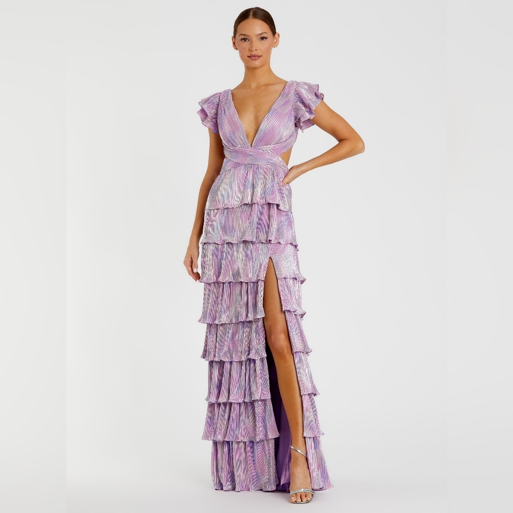 Mac Duggal Tiered Ruffle Gown